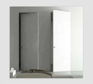 Modern Solid Wood Frameless Invisible Hinged Interior Door