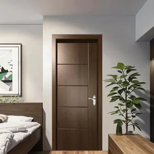 Modern Solid Wood Front Door for Bedroom Waterproof OEM Service