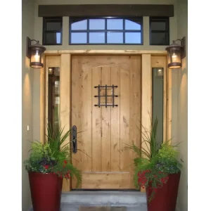 Modern Solid Wood Front Entrance Door Factory Customized for Villas Apartments Hotels Schools