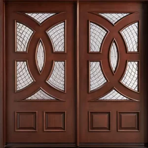 Modern Solid Wood Interior Door Custom Natural Wood Grain Smooth Finish