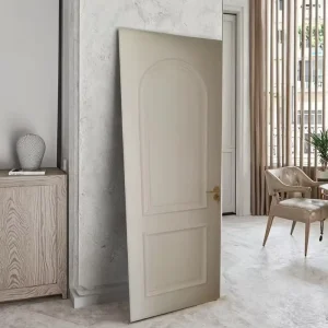 Modern Solid Wood Interior Door Sound-Insulated Baked Lacquer Finish for Bedroom, Villa, Home, or Apartment