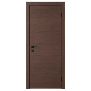 Modern Solid Wood Interior Door, Soundproof, Waterproof, Energy-Efficient, Stained Wood-Grain Finish
