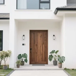 Modern Solid Wood Interior Door, Waterproof, Finished Surface, Bedroom and Guesthouse Entrance