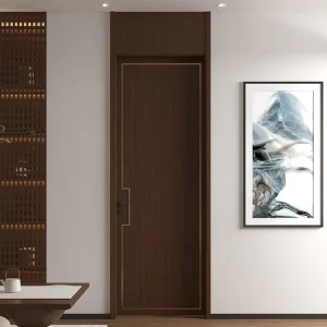 Modern Solid Wood Interior Door for Office, Bedroom, Dressing Room, and Living Room