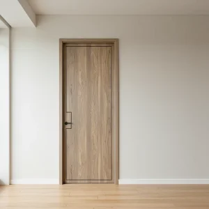 Modern Solid Wood Interior Doors with Finished Surface for Houses, Custom