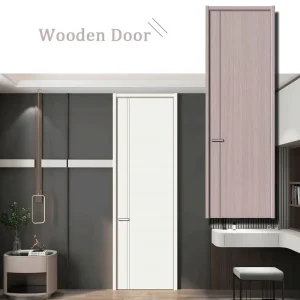 Modern Solid Wood Interior Entry Door for House, Bathroom, Bedroom, Apartment, or Living Room