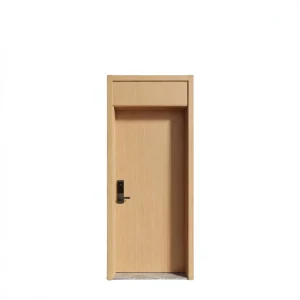 Modern Solid Wood Interior Flush Door for Hotel Apartment Bedroom Hospital Living Room with Custom Size and Frame