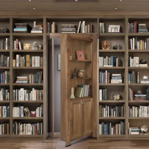 Modern Solid Wood Murphy Cabinet Swing Door for Residential Interiors