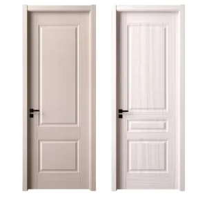 Modern Solid Wood Partition Swing Interior Doors Waterproof for Apartments and Bathrooms with Minimalist Design Finished Surface