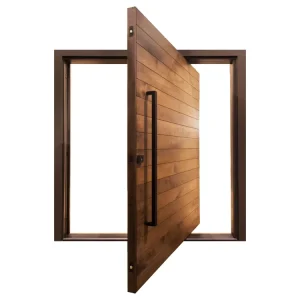 Modern Solid Wood Pivot Entrance Door