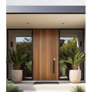 Modern Solid Wood Pivot Entry Door for Home