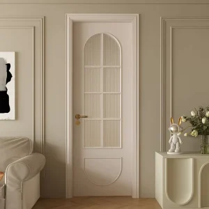 Modern Solid Wood Single Interior Door for Bedroom, Living Room, Dressing Room, Bathroom