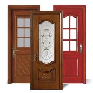 Modern Solid Wood Single Panel Interior Door for Apartment Bedroom with Sound Insulation