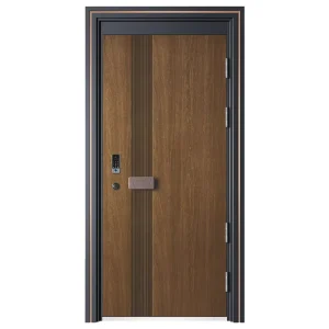 Modern Solid Wood Villa or Hotel Entry Door Exterior Anti-Theft Waterproof Soundproof Electric Side-Opening Custom Size