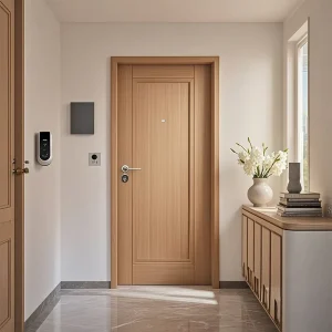 Modern Solid Wood WPC PVC Interior Security Door