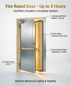 Modern Soundproof Waterproof Fireproof Stainless Steel Wood Door