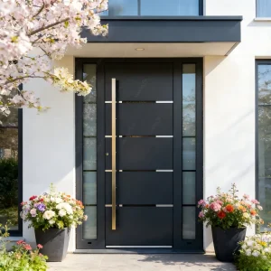 Modern Stainless Steel Double Swing Security Door