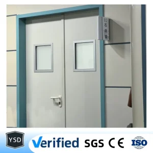 Modern Stainless Steel Hospital Door with Wrought Iron Design and Sound Insulation