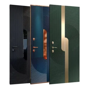 Modern Stainless Steel Security Front Entrance Casement Door with Visual Peephole Lock
