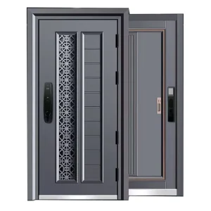 Modern Steel Entrance Door Anti-Theft Simple Exterior Entry Security Door