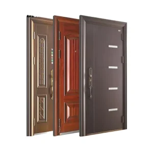 Modern Steel Entry Door with Sound Insulation High Safety Interior/Exterior Use Finished Surface