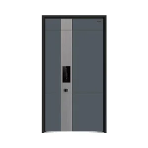 Modern Steel Exterior Entrance Door with Sound Insulation and Side Opening for Villa Front Entry