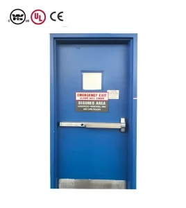 Modern Steel Fire Rated Security Door with Heat Insulation for Interior Use in Hospitals and Schools