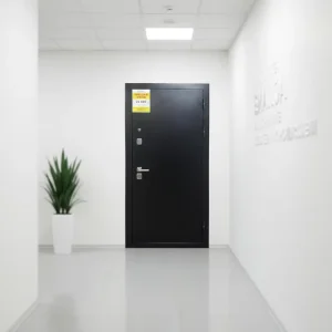 Modern Steel Fireproof Door High Reinforcement Single Leaf Exterior School Use Thermal Insulation