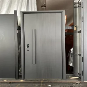 Modern Steel Security Door, Anti-Theft, Exterior Side-Opening, Fire Prevention, House and Apartment Use