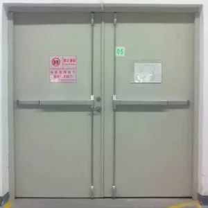 Modern Steel Security Door Fireproof Sound Insulated Emergency Exit with Manual Opening