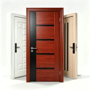 Modern Steel Security Door for Household Interior Entry with Thickened Exterior and Finished Surface