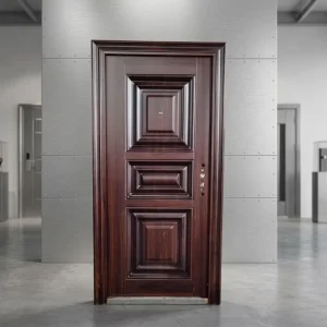 Modern Steel Security Entry Door with Finished Surface and Anti-Theft Features