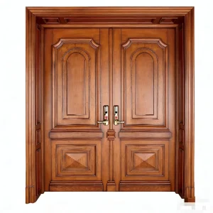 Modern Steel-Wood Side-Opening Entrance Door Finished Surface for Front Entry Living Room Bedroom and Outdoor Use