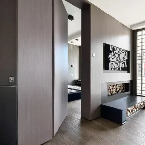 Modern Strong Wooden Concealed Doors for Living Room Bedroom Dining Home Office Luxury Invisible Doors