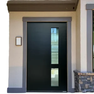 Modern Swing Front Entry Aluminum Alloy Metal Exterior Security Door for Houses