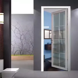 Modern Swing-Slide Opening Main Door, Aluminum Steel, Soundproof Glass, for Kitchens, Toilets, and Hotels