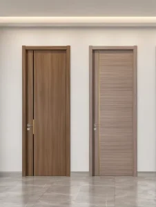 Modern Swing Solid Wood Interior Door Finished Soundproof Moisture Proof for Bathroom Entry and Hotel