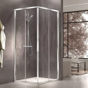 Modern Tempered Glass Aluminum Frame Walk-in Bathroom Shower Enclosure Stainless Steel Swing Door for Shower