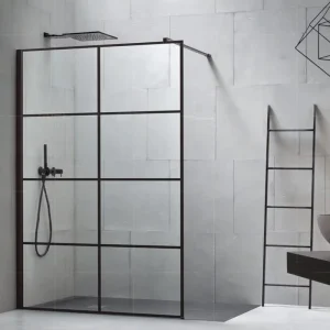 Modern Tempered Glass Bathroom Shower Pivot Door with Frame for Hotel Apartment