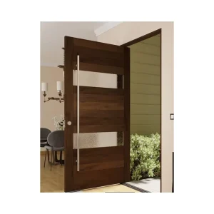 Modern Thai Oak Solid Wood Pivot Entry Door for Villa
