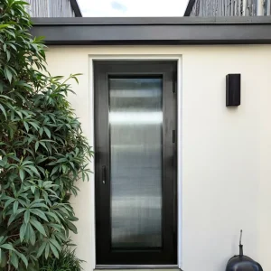 Modern Thermal Break Aluminum Door with Changhong Frosted Glass