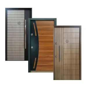 Modern Turkish-Style Exterior Metal Armored Security Door with Swing-Open Design for Villas