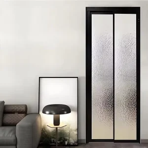 Modern Ultra Narrow Frame Casement PD PT Door Slide Swing Aluminum Trackless Door Waterproof Wine Cellar Living Room Kitchen