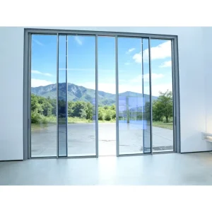 Modern Ultra Narrow Heavy Duty Soundproof Panoramic Frameless Aluminum Double Glazing Tempered Glass Sliding Door for Interior
