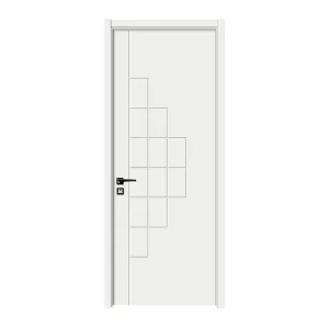 Modern Veneer-Molded Sliding Interior Door, PVC/MDF Composite, for Home and Hotel