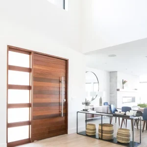 Modern Villa Apartment Wood Pivot Front Door