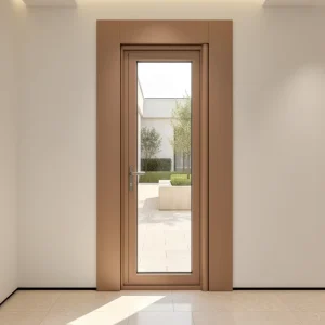 Modern Villa Entry Outward-Opening Manual Aluminum Alloy Door with Retractable Screen Thermal Break and Dual-Color Option
