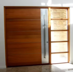 Modern Villa Exterior Wooden Door with Insulated Glass