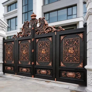 Modern Villa Garden Automatic Electric Swing Gate with Customized Color Painting