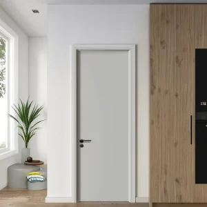 Modern Villa Solid Wood Plastic Composite Interior Door Waterproof Hospital Bathroom Apartment